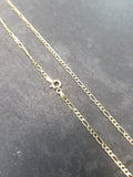 'Figaro' 2.6mm 14k solid gold chain