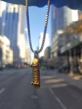 'Skateboard' pendant - Gold plated