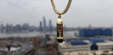 'Skateboard' pendant - Gold plated