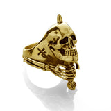 'Skull And Sword' ring - Gold plated