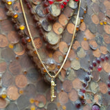 'Skateboard' pendant - Gold plated