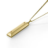 'Parking Block' pendant - 14K Solid Gold