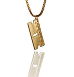 'Razor Blade' pendant - Gold plated