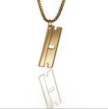 'Razor Blade' pendant - Gold plated