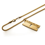 'Razor Blade' pendant - Gold plated