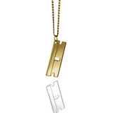 'Razor Blade' pendant - 10K Solid Gold