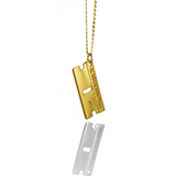 'Razor Blade' pendant - 10K Solid Gold