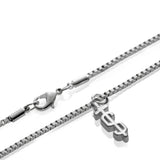 'S-Cross' Pendant - Rhodium Plated