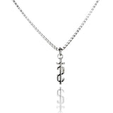 'S-Cross' Pendant - Rhodium Plated