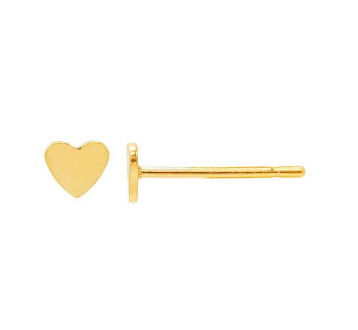 'Tiny Heart' 14K Yellow Gold Post Earring