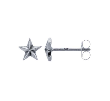 '5 Point Star' .925 Sterling Silver Post Earrings