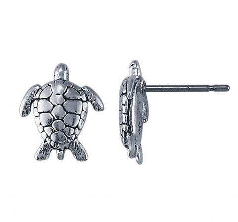 Sea Turtle .925 Sterling Silver Earrings