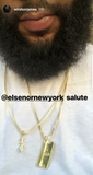 'Razor Blade' pendant - Gold plated