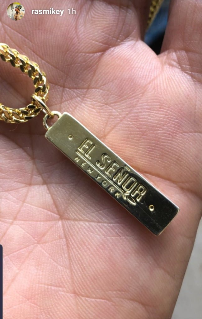 Supreme gold bar necklace original new arrivals