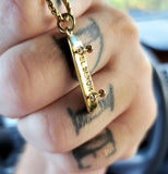 'Skateboard' pendant - 10K Solid Gold