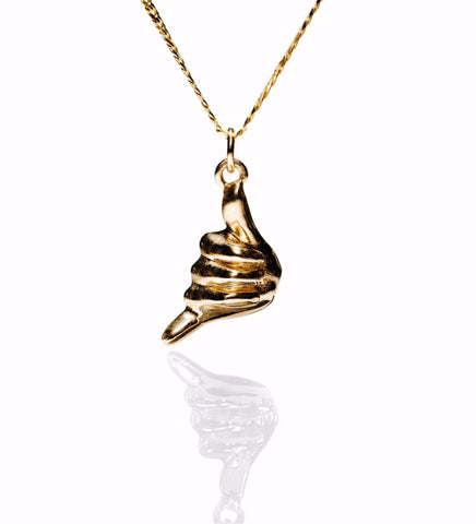 'Shaka' Pendant 10k Solid Gold