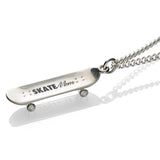 'Skate Mom' Skateboard pendant - .925 Sterling Silver