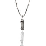 'Skateboard' pendant - Rhodium plated