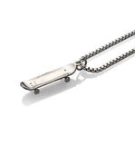 'Skateboard' pendant - Rhodium plated