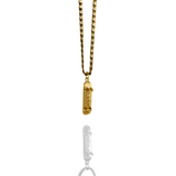 'Skate Mom' Skateboard pendant - 14K Solid Gold