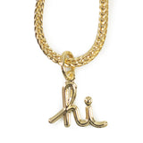 'hi' Pendant gold plated