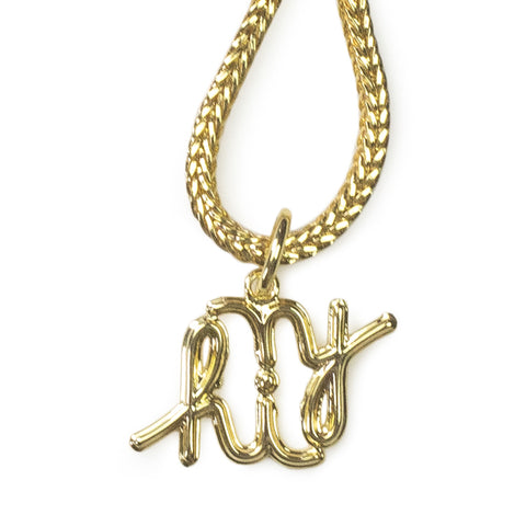 'hi/ny anagram' Pendant gold plated