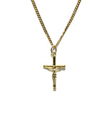 ‘Mid’ Puffy Crucifix 14k Solid Gold