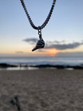 'Shaka' Pendant rhodium plated