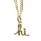 In4mation x El Señor ‘hi’ pendant 14k solid gold