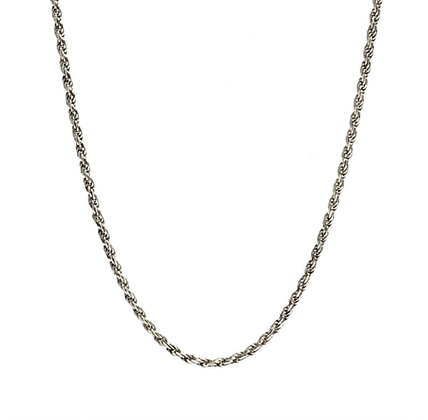 .925 Sterling Silver 24in. 1.8mm Solid Rope Chain