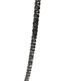 .925 Sterling Silver 30in. 2.5mm ‘Bead’ Link Black Rhodium Plated