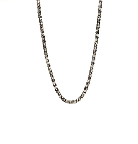 .925 Sterling Silver 30in. 2.5mm ‘Bead’ Link Black Rhodium Plated
