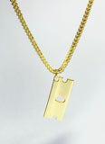 'Razor Blade' pendant - Gold plated