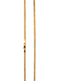 2.2mm 'Curb' Chain ('Cuban' Links) Solid 10k Solid Gold