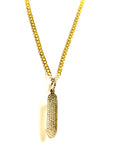 10k or 14k VS Diamond Skateboard Pendant Yellow Gold