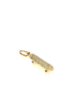 10k or 14k VS Diamond Skateboard Pendant Yellow Gold