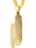 10k or 14k VS Diamond Skateboard Pendant Yellow Gold