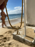 'hi' Pendant gold plated