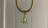 'hi' Pendant gold plated