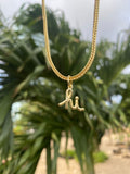 'hi' Pendant gold plated