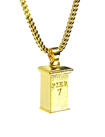 Pier 7 'Destination Block' Gold Plated