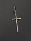 14k VS Diamond Cross White Gold