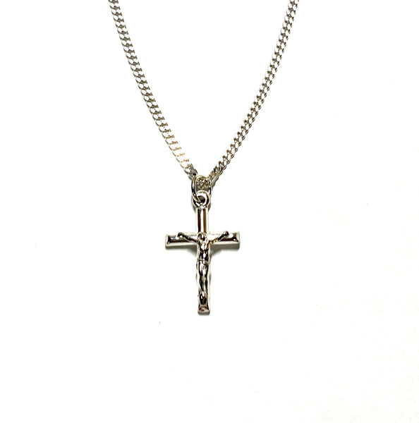 'Mini Puffy' Crucifix .925 Sterling Silver