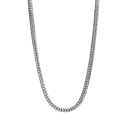 3.5mm 36in. Franco Rhodium Plated