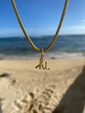 'hi' Pendant gold plated