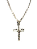 'Mini Puffy' Crucifix .925 Sterling Silver