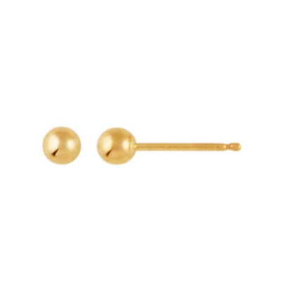 ‘Ball Post’ 14k Solid Gold Earrings