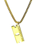 'Razor Blade' pendant - Gold plated