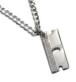 10k or 14k VS Diamond 'Razor Blade' pendant White Gold