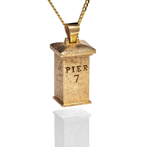 Pier 7 'Destination Block' 14k Solid Gold